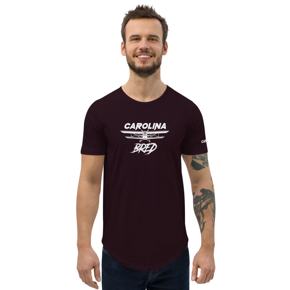 Carolina Bred Air - White Stitch Men's Curved Hem T-Shirt