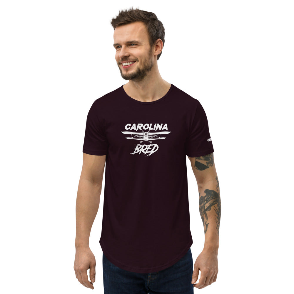 Carolina Bred Air - White Stitch Men's Curved Hem T-Shirt