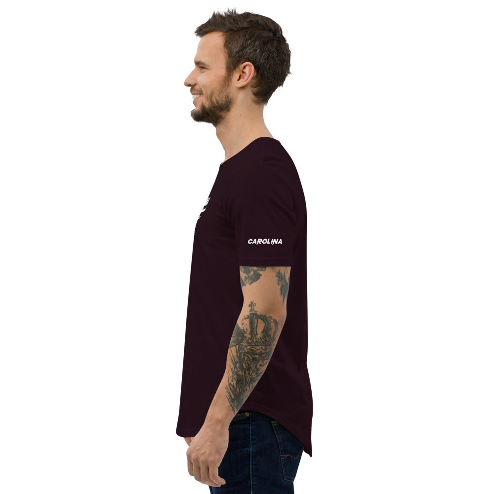 Carolina Bred Air - White Stitch Men's Curved Hem T-Shirt