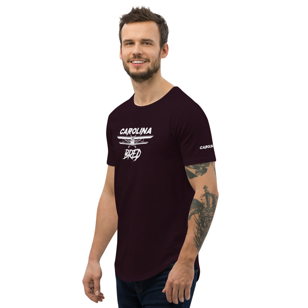 Carolina Bred Air - White Stitch Men's Curved Hem T-Shirt