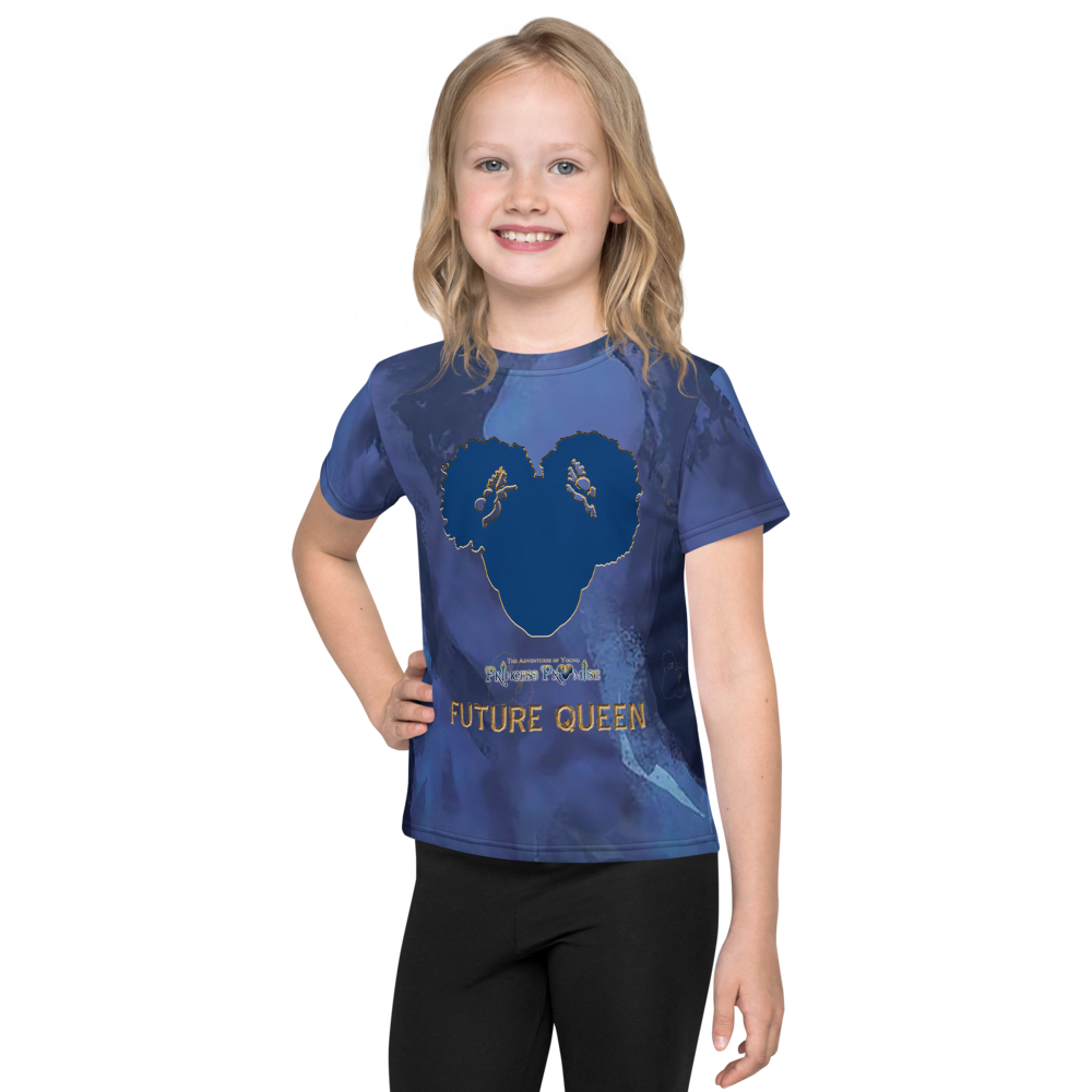 Young Princess Promise Allover Print - Blue Silhouette - Audio Tee