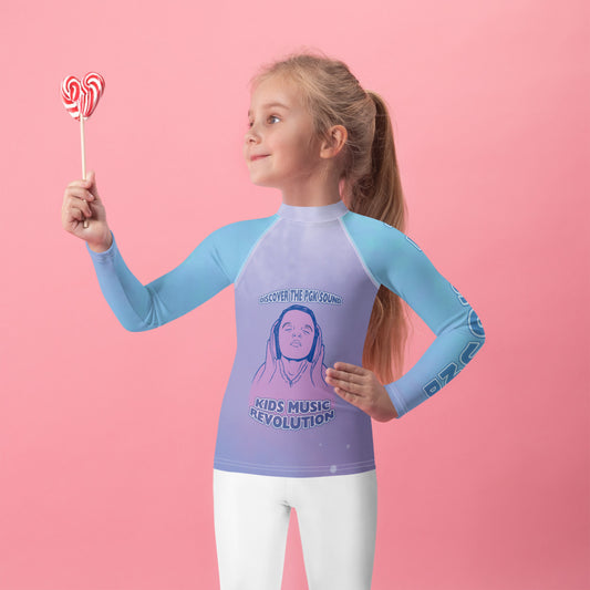 Discover the PGK Sound Audio Toddler Rash Guard - Pink Shadow