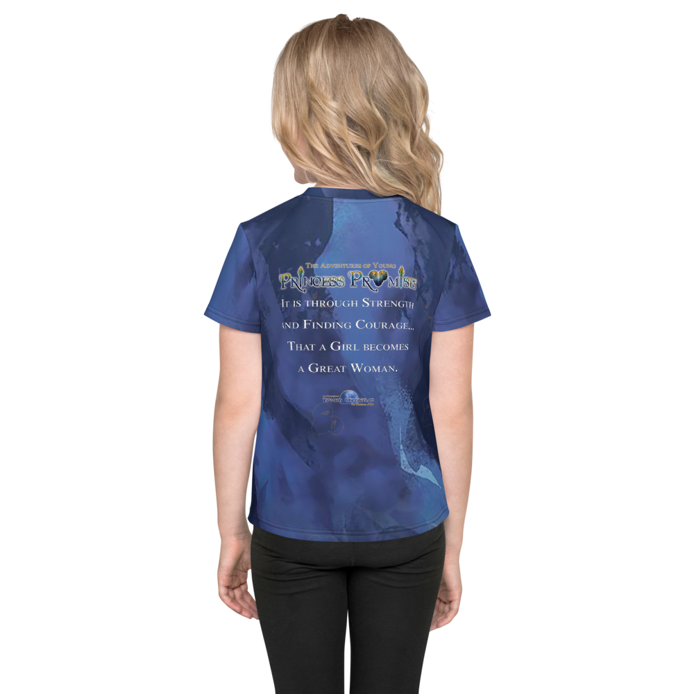 Young Princess Promise Allover Print - Blue Silhouette - Audio Tee