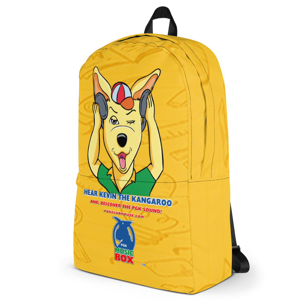 Promiseland Park's Kevin the Kangaroo Yellow Print Audio Backpack