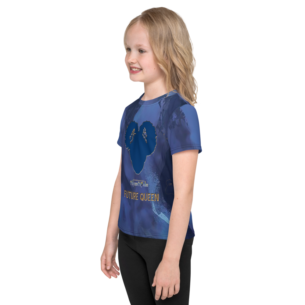 Young Princess Promise Allover Print - Blue Silhouette - Audio Tee