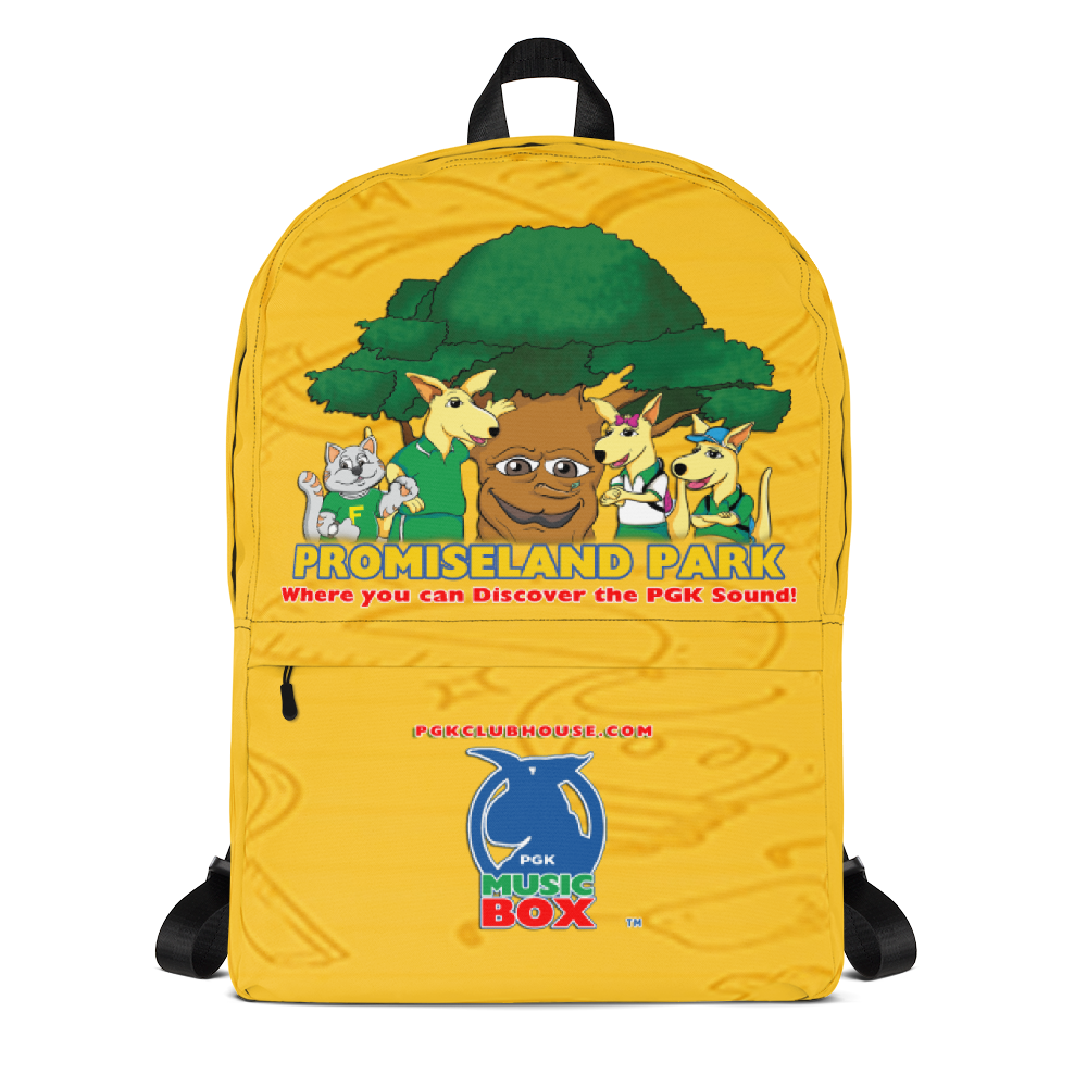 Promiseland Park's Yellow Print Audio Backpack