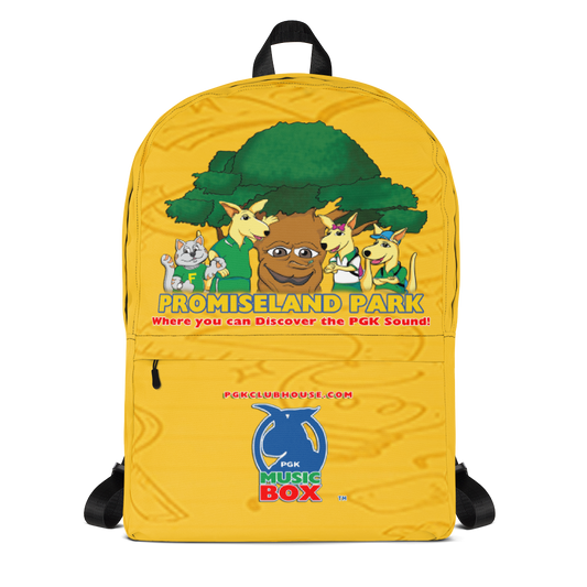 Promiseland Park's Yellow Print Audio Backpack