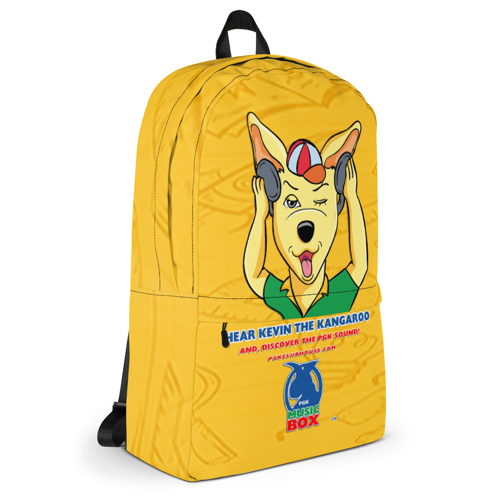 Promiseland Park's Kevin the Kangaroo Yellow Print Audio Backpack