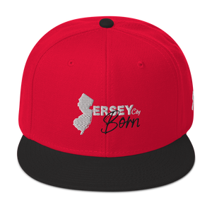 Open image in slideshow, Jersey City Born - BW Script Snapback Hat *
