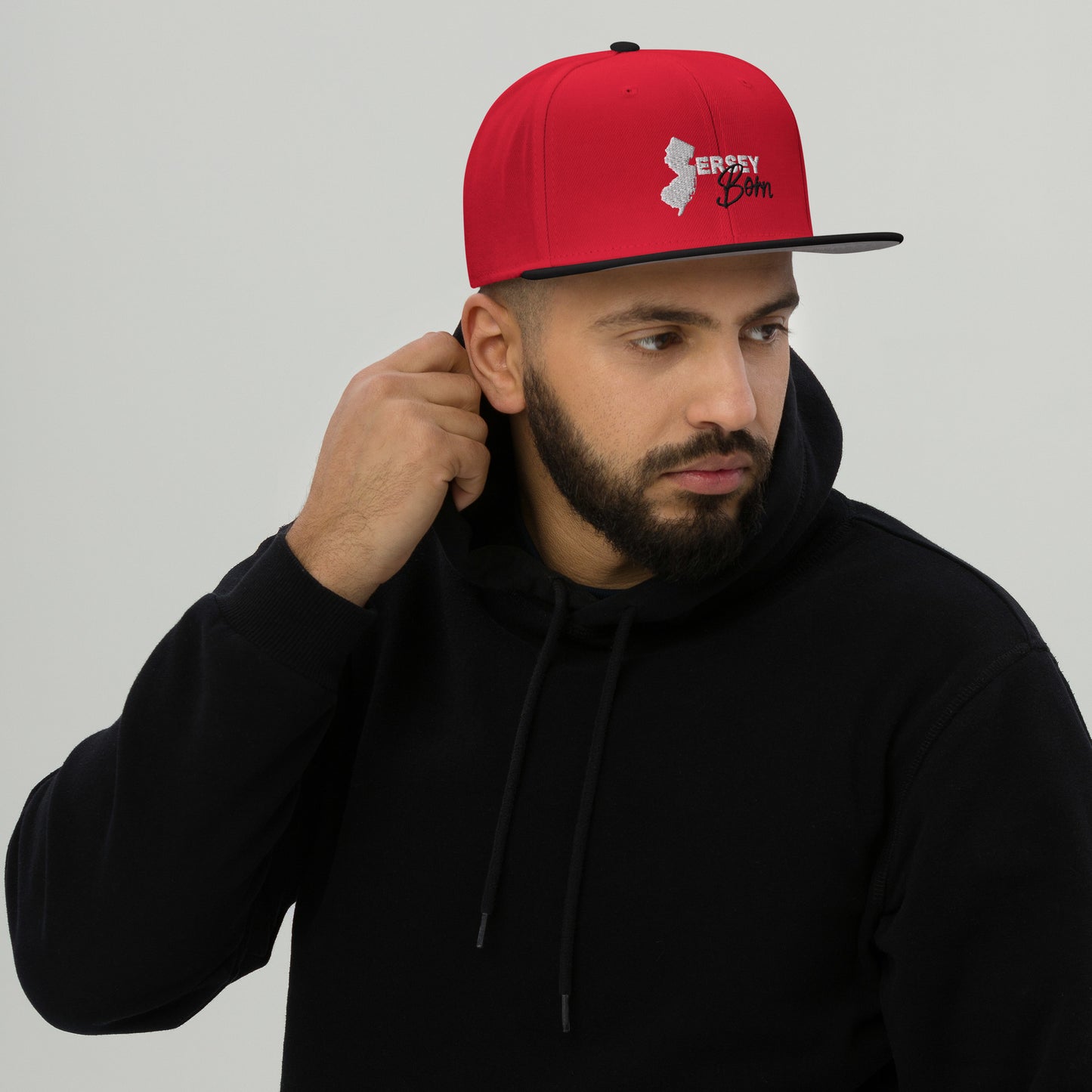 Jersey City Born BW Trim Snapback