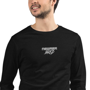 Open image in slideshow, Newark Bred - Unisex Long Sleeve Embroidered Tee
