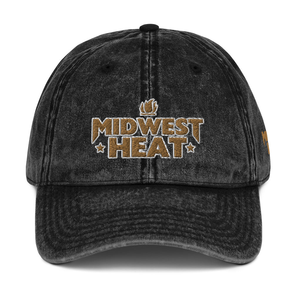 Midwest Heat - Gold Stitch Vintage Cotton Twill Cap