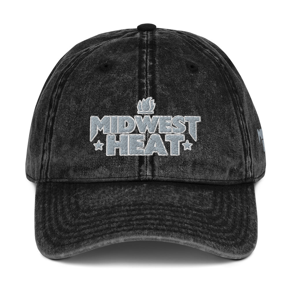 Midwest Heat - Gray Stitch Vintage Cotton Twill Cap