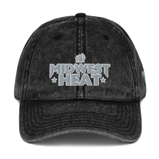 Midwest Heat - Gray Stitch Vintage Cotton Twill Cap