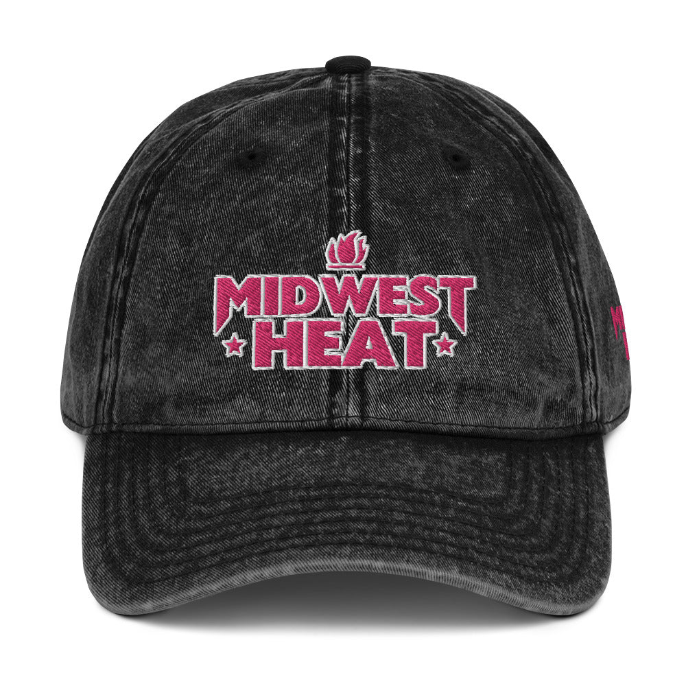 Midwest Heat - Berry Stitch Vintage Twill Cap
