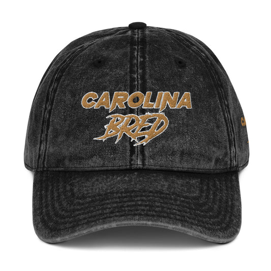 Carolina Bred - Gold Trim Vintage Twill Cap