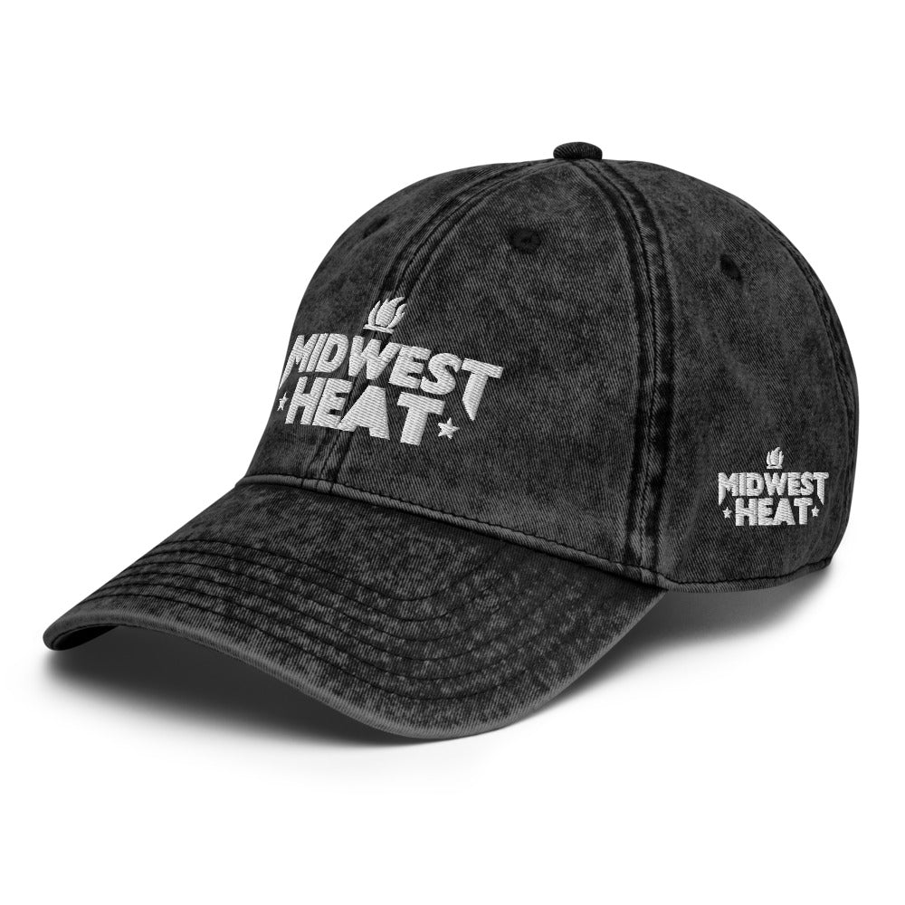 Midwest Heat - White Stitch Vintage Cotton Twill Cap