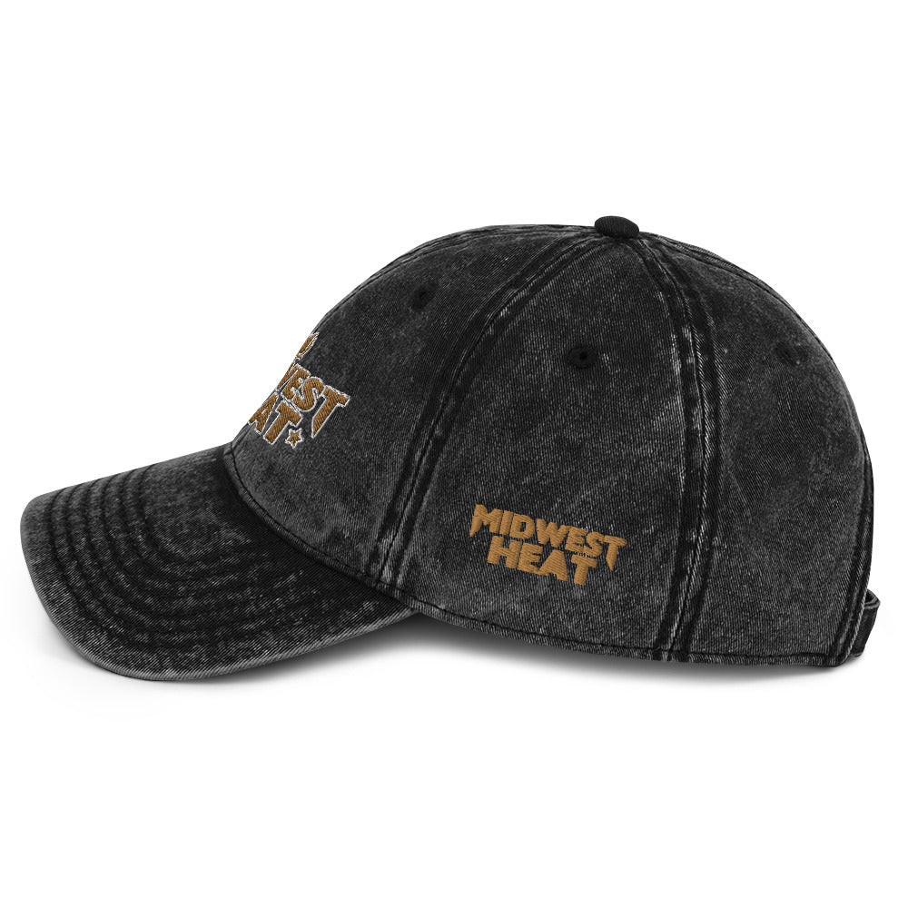Midwest Heat - Gold Stitch Vintage Cotton Twill Cap
