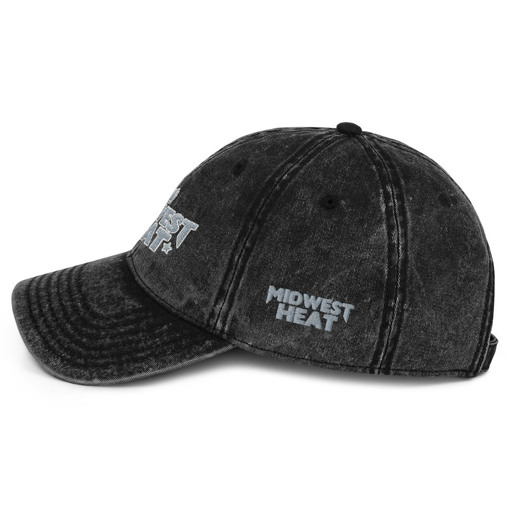Midwest Heat - Gray Stitch Vintage Cotton Twill Cap