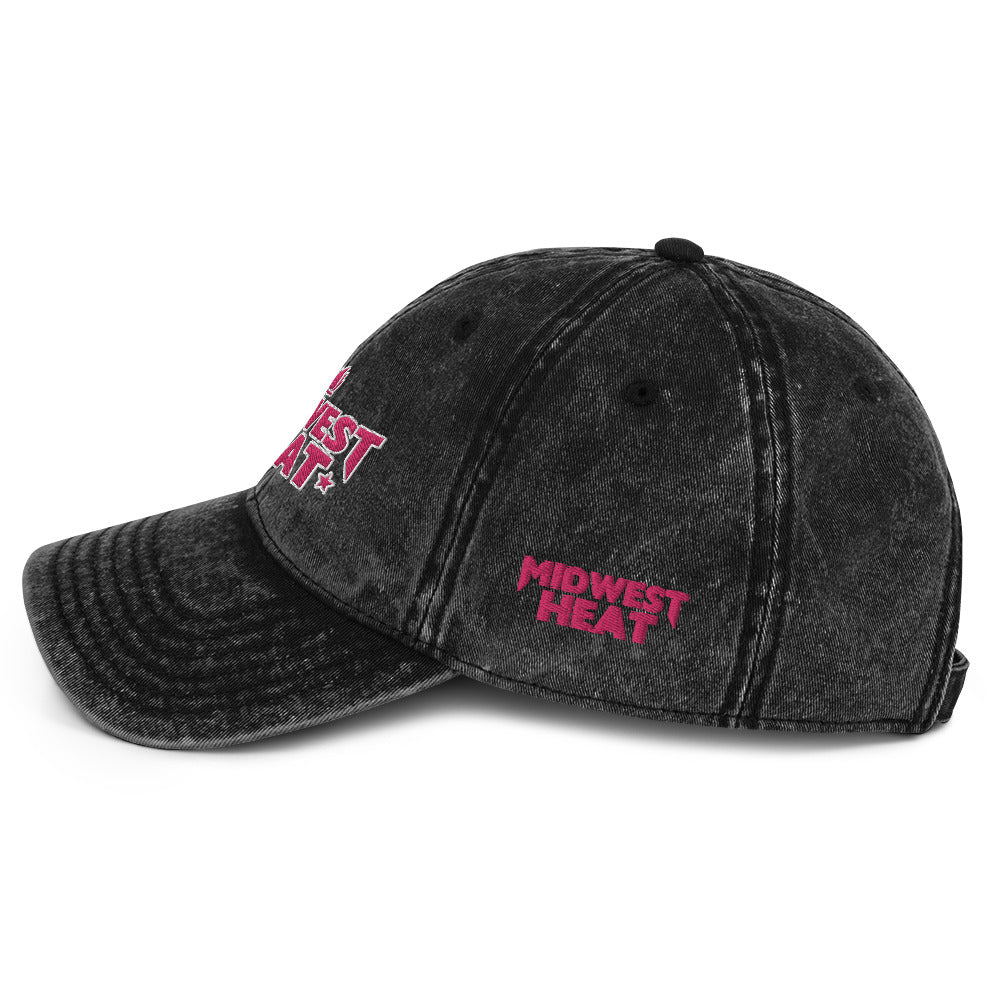 Midwest Heat - Berry Stitch Vintage Twill Cap
