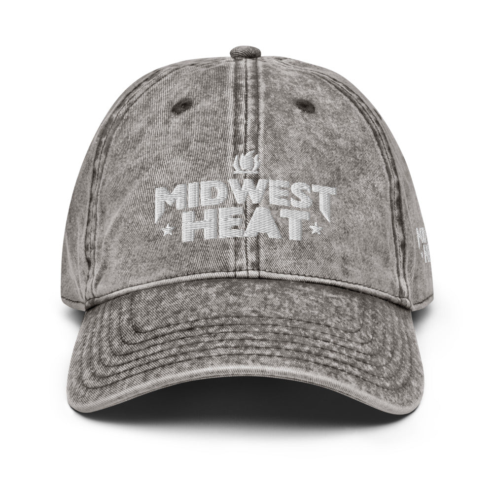 Midwest Heat - White Stitch Vintage Cotton Twill Cap