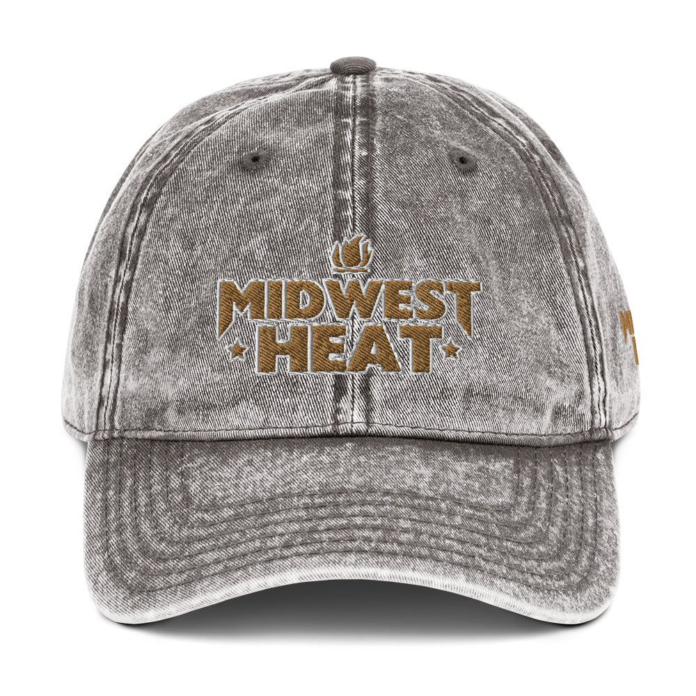 Midwest Heat - Gold Stitch Vintage Cotton Twill Cap