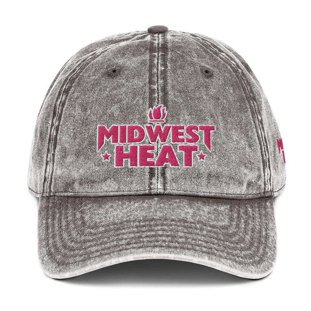 Midwest Heat - Berry Stitch Vintage Twill Cap