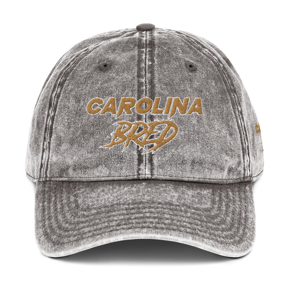Carolina Bred - Gold Trim Vintage Twill Cap