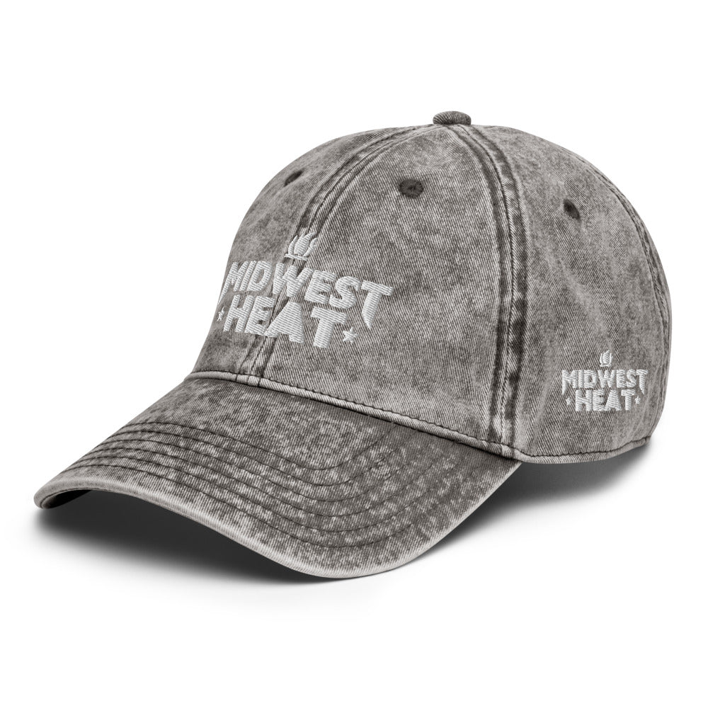 Midwest Heat - White Stitch Vintage Cotton Twill Cap