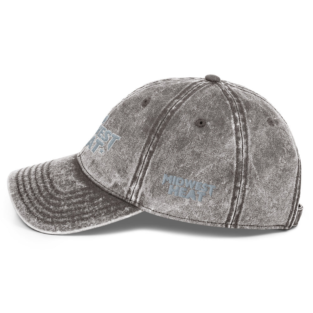 Midwest Heat - Gray Stitch Vintage Cotton Twill Cap