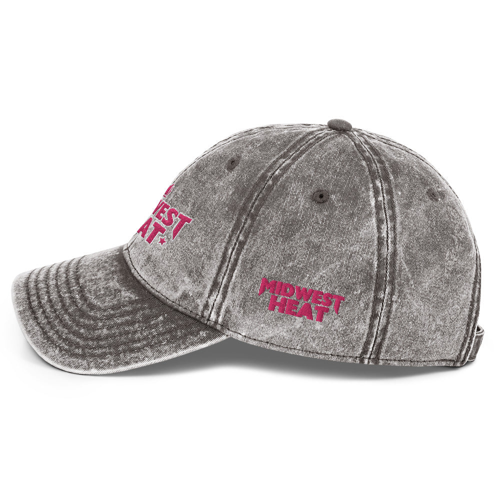 Midwest Heat - Berry Stitch Vintage Twill Cap