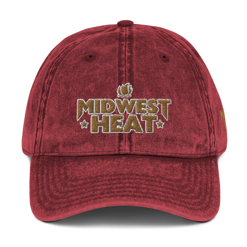 Midwest Heat - Gold Stitch Vintage Cotton Twill Cap