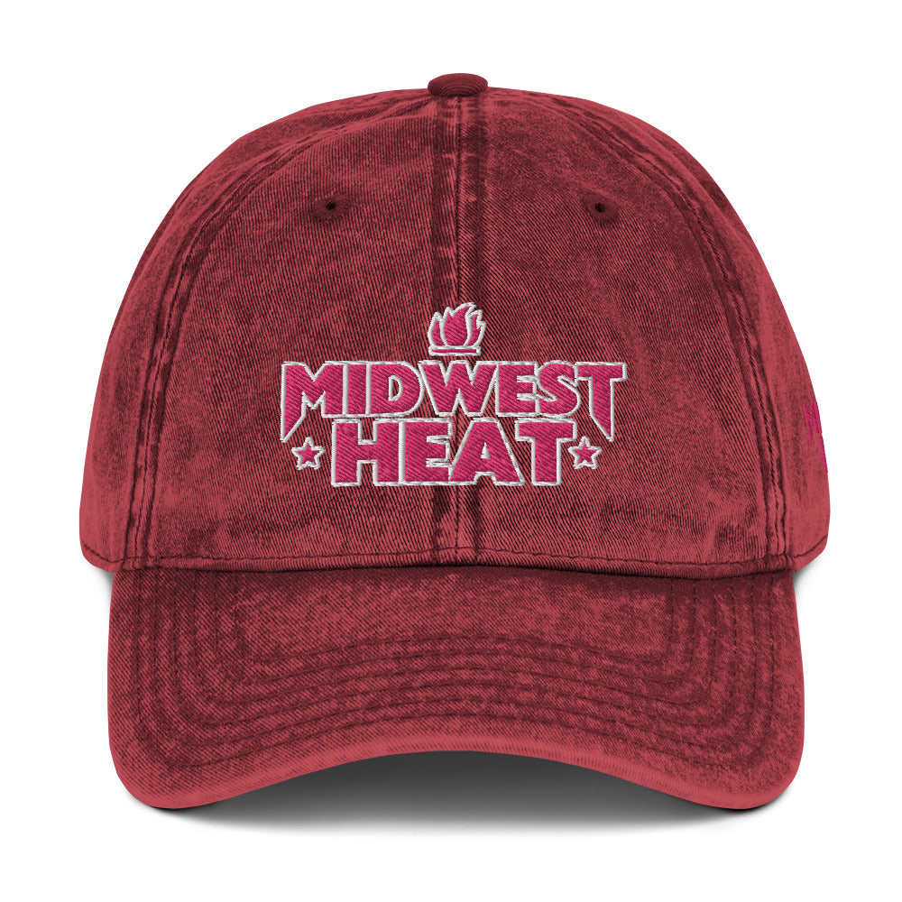Midwest Heat - Berry Stitch Vintage Twill Cap