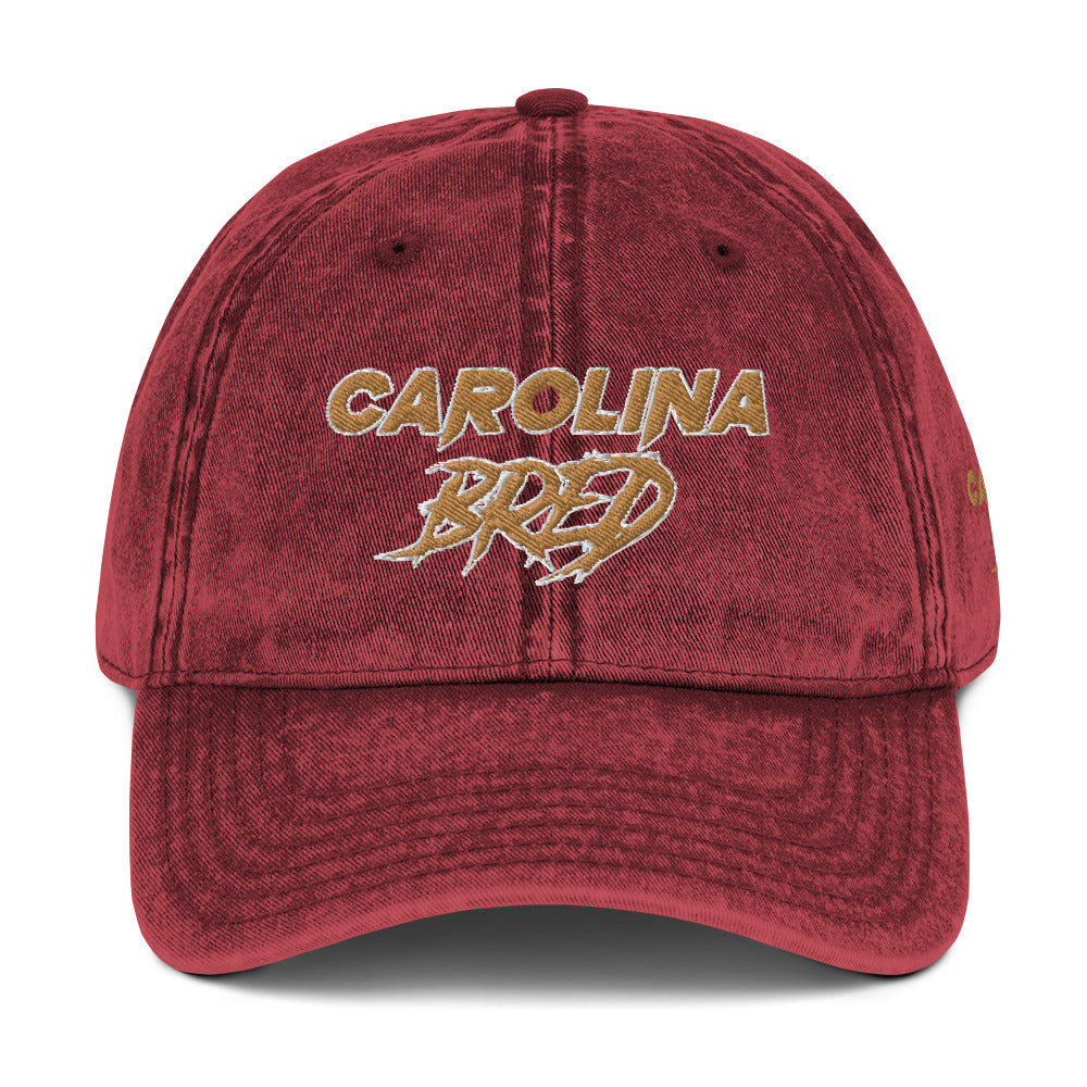 Carolina Bred - Gold Trim Vintage Twill Cap