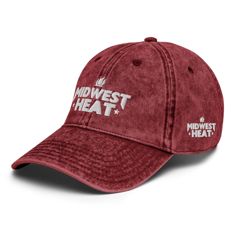 Midwest Heat - White Stitch Vintage Cotton Twill Cap