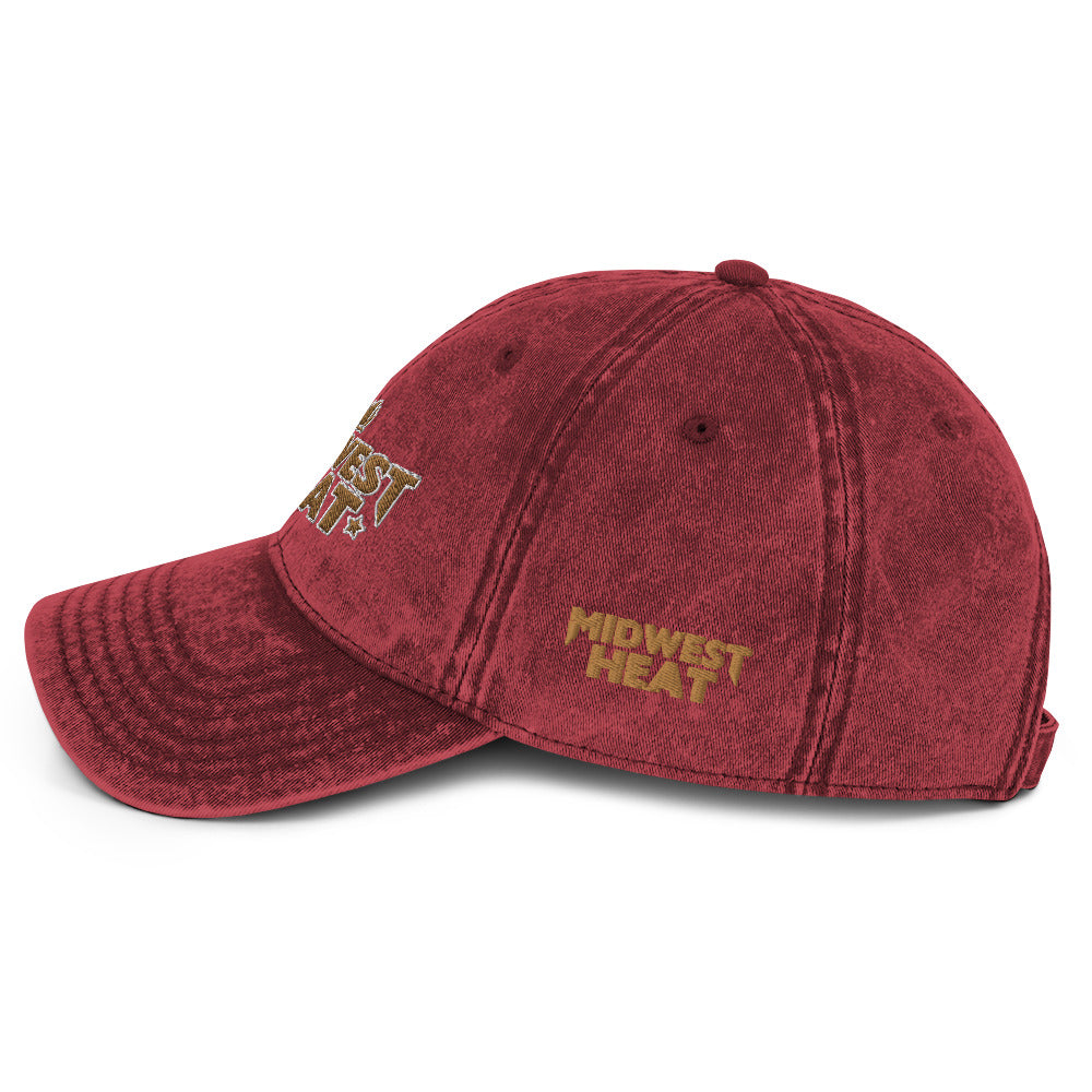 Midwest Heat - Gold Stitch Vintage Cotton Twill Cap