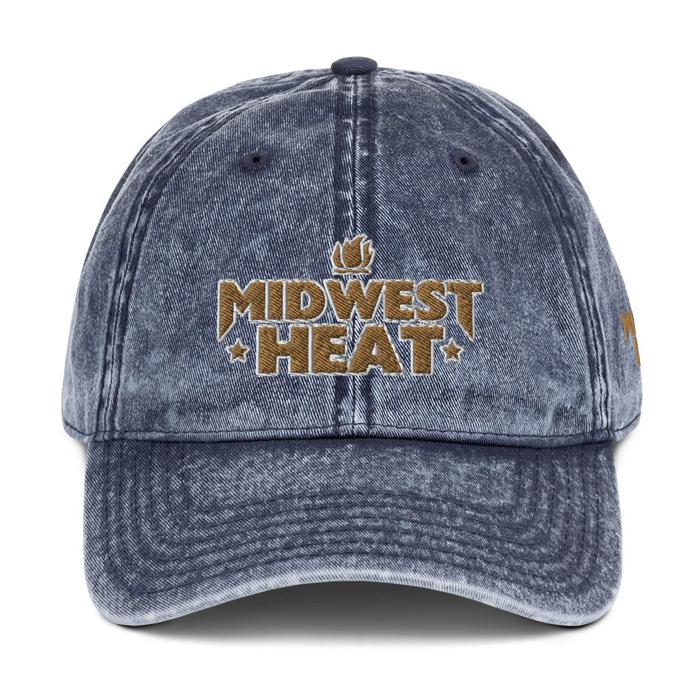 Midwest Heat - Gold Stitch Vintage Cotton Twill Cap