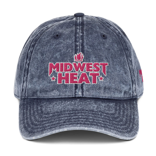 Midwest Heat - Berry Stitch Vintage Twill Cap