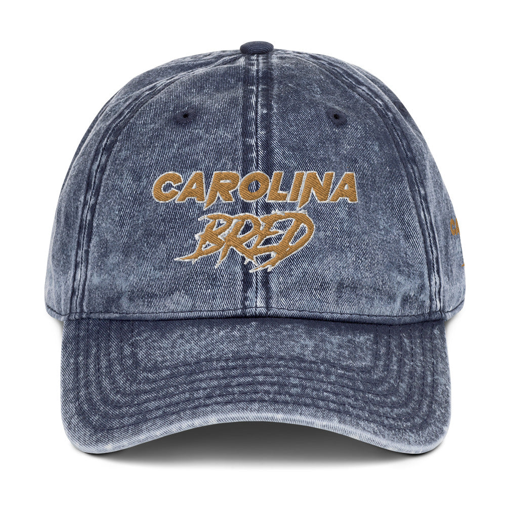 Carolina Bred - Gold Trim Vintage Twill Cap