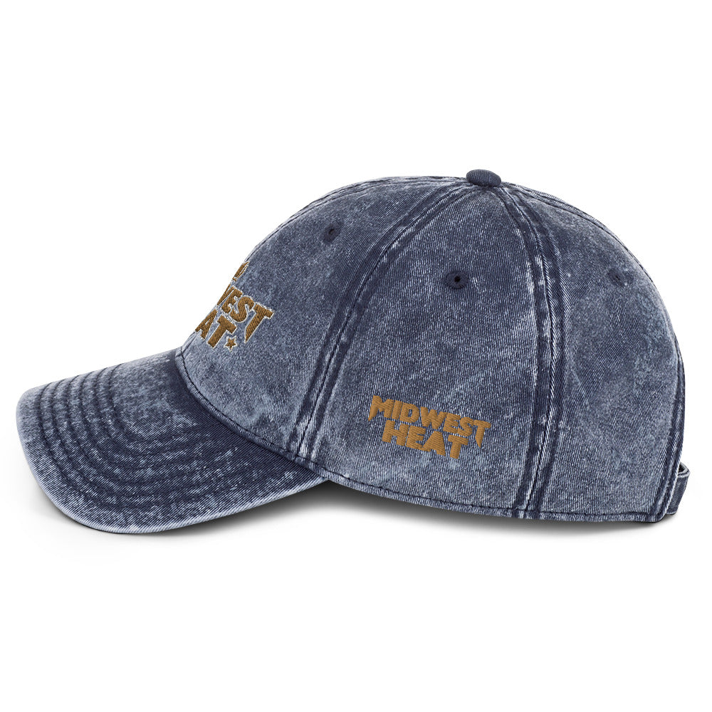 Midwest Heat - Gold Stitch Vintage Cotton Twill Cap