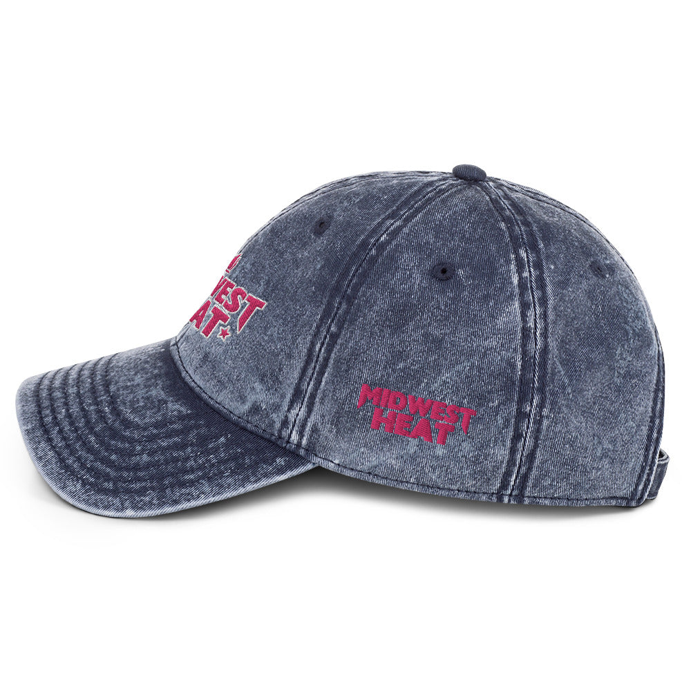 Midwest Heat - Berry Stitch Vintage Twill Cap
