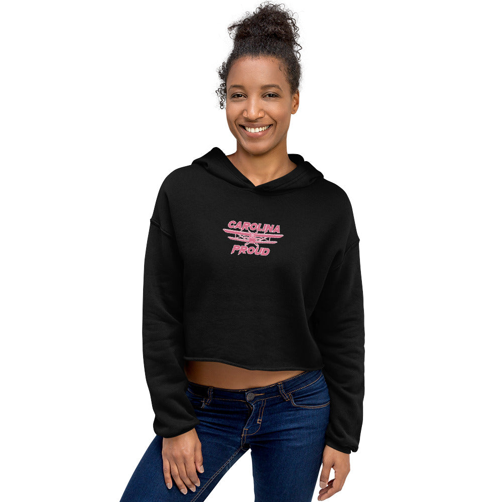 Carolina Bred Air - Hot Pink Scheme Crop Hoodie