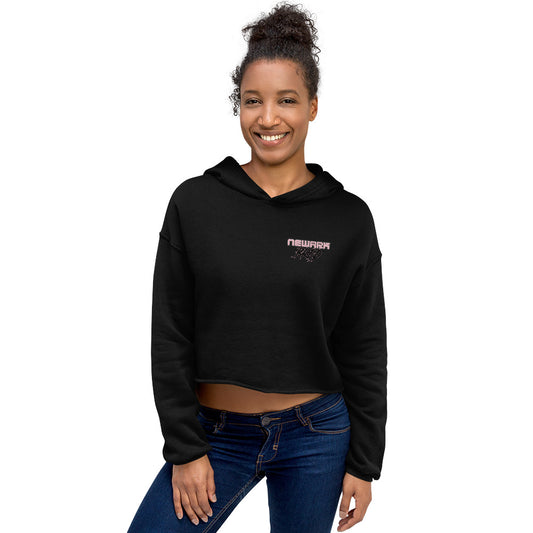 Newark Bred - Pink Scheme Crop Hoodie
