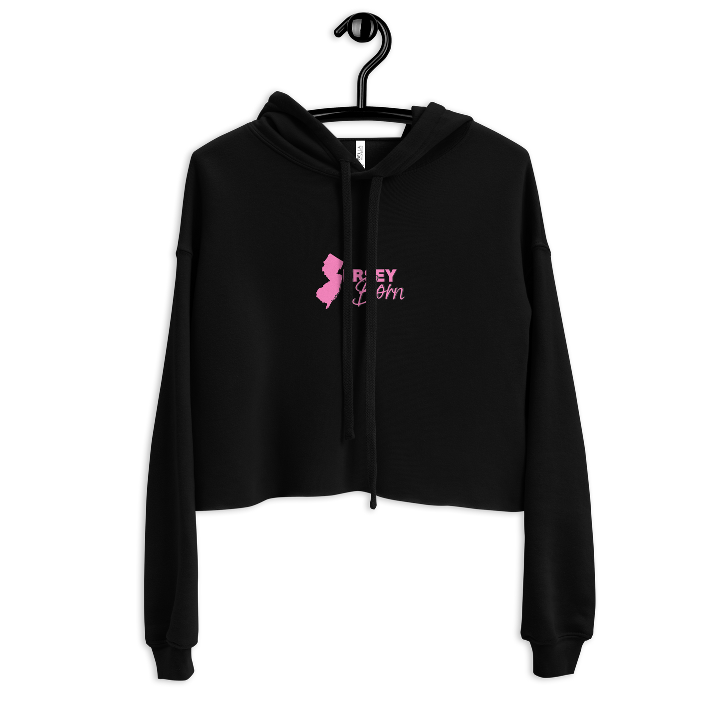 Jersey Born - Pink Scheme Crop Hoodie