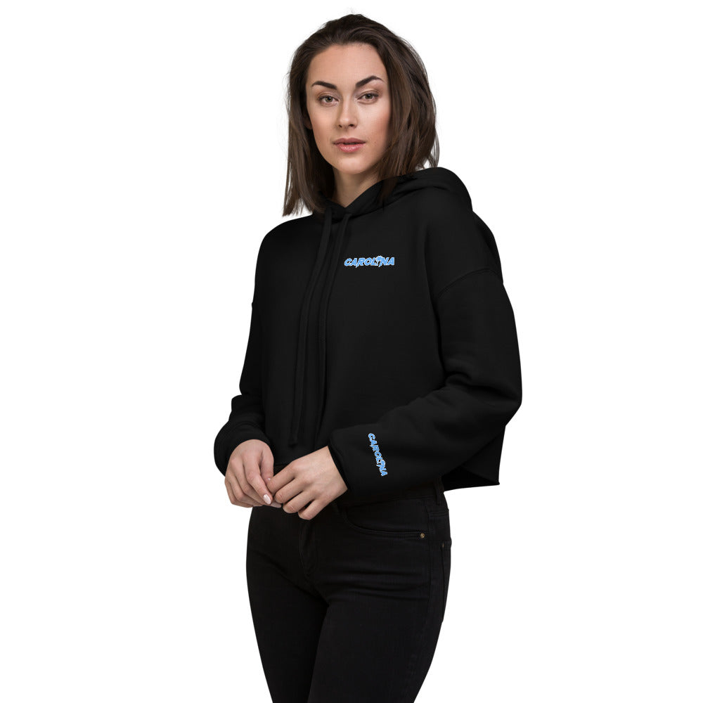 Carolina - Women's Blue Scheme Crop Hoodie