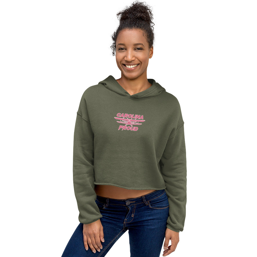 Carolina Bred Air - Hot Pink Scheme Crop Hoodie