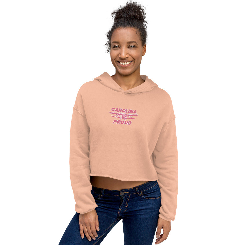 Carolina Bred Air - Hot Pink Scheme Crop Hoodie