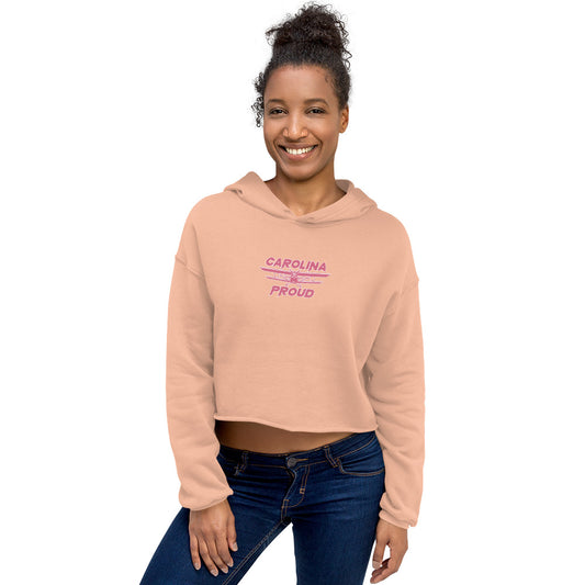 Carolina Bred Air - Hot Pink Scheme Crop Hoodie