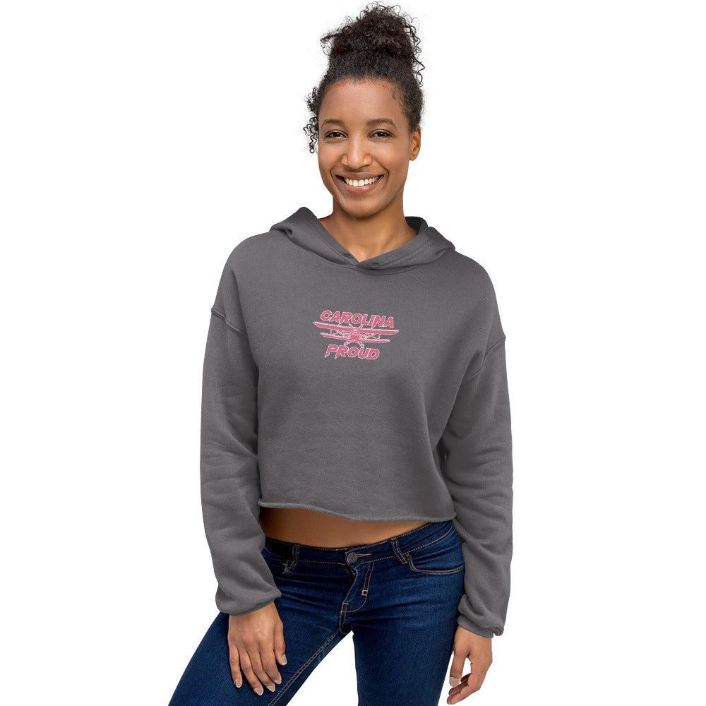 Carolina Bred Air - Hot Pink Scheme Crop Hoodie