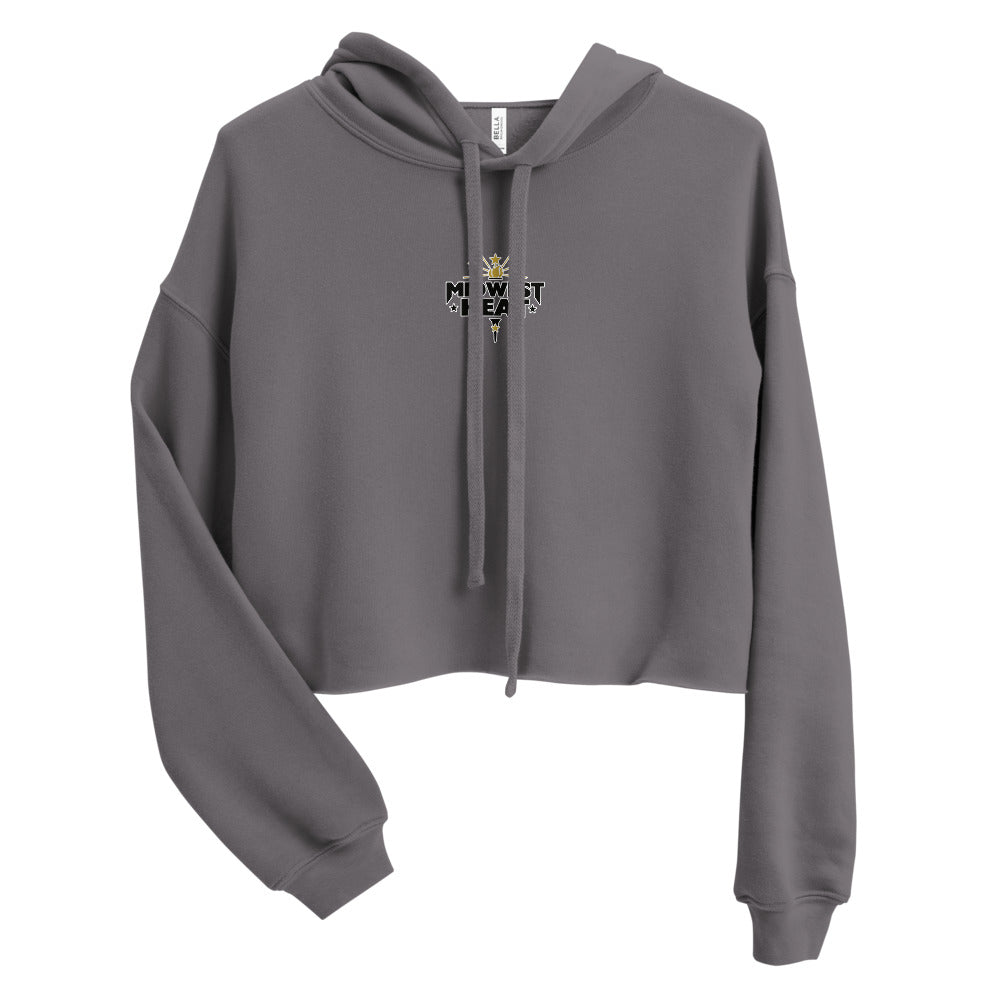 Midwest Heat - Black Gold Crop Hoodie